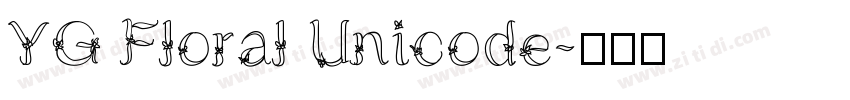 YG Floral Unicode字体转换